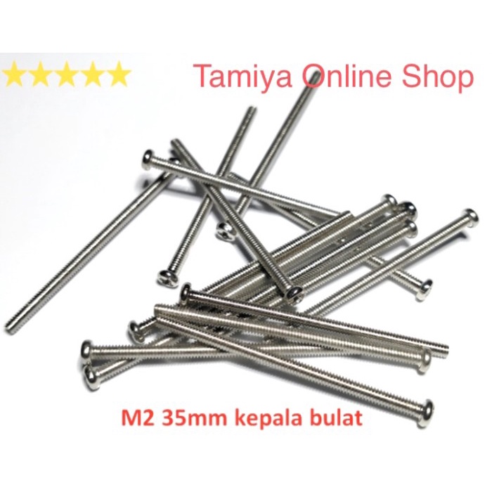 Tamiya Screw M2 x 35 mm isi per pcs - Baut Tamiya