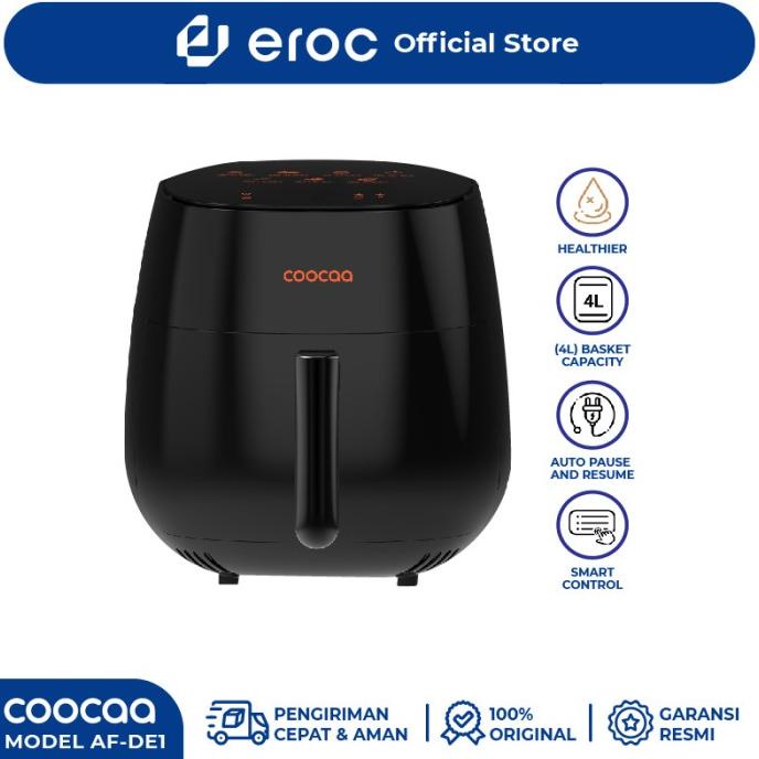 Coocaa Air Fryer - Kapasitas 4L - Digital Preset - (Model: AF-DE1) silahkan di pesan