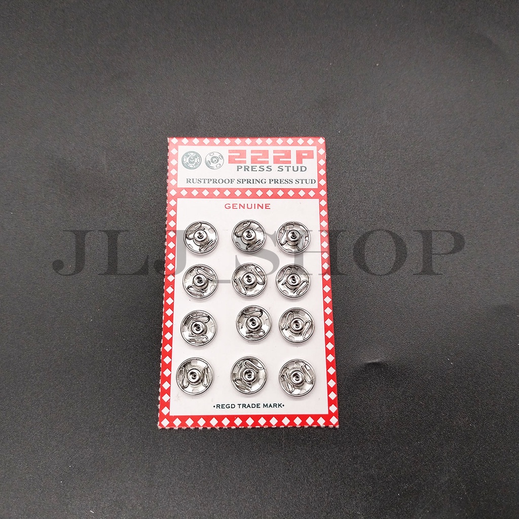 Kancing jepret /kancing cetet 222 ukuran 10MM