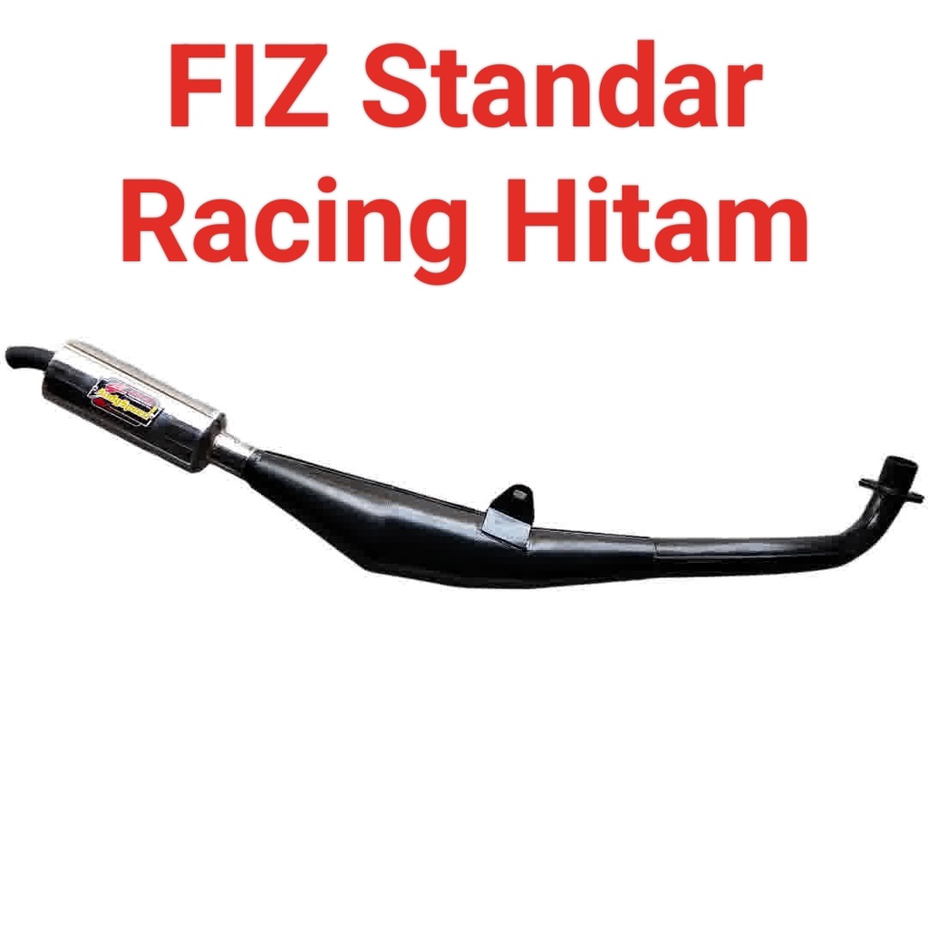 BONUS KAOS Knalpot FIZ FIZR FORCE1 MODEL STANDAR RACING HITAM merk andy speed