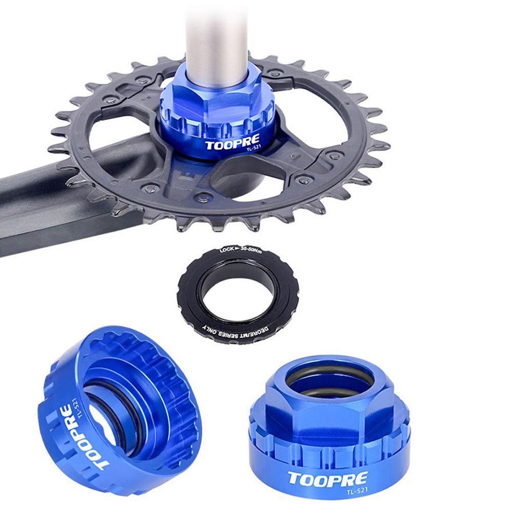 Lanfy Chainring Lock Ring Adapter Suku Cadang Sepeda Untuk M7100 M8100 M9100 Crankset 12speed Chainring Alat Instalasi