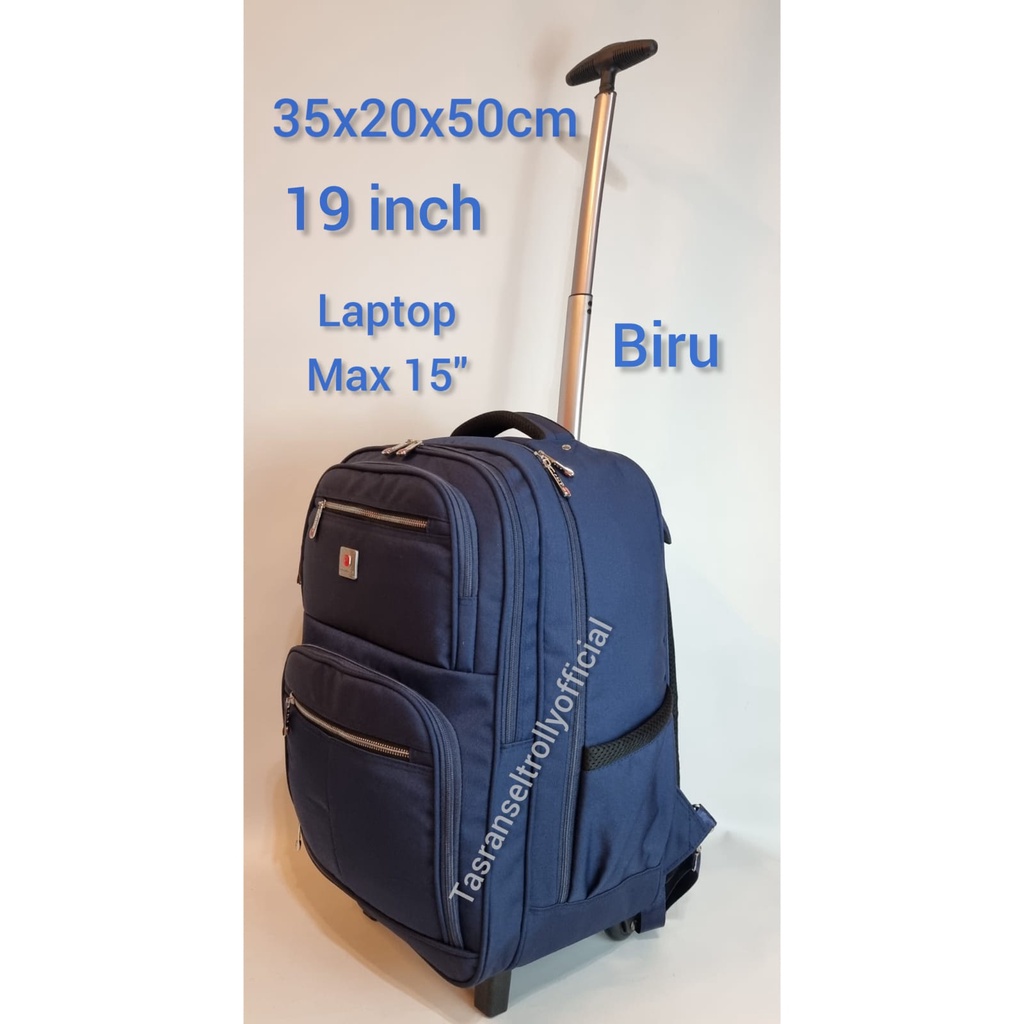 Tas Ransel Troli Laptop Polo Interclub 19inch 100%original