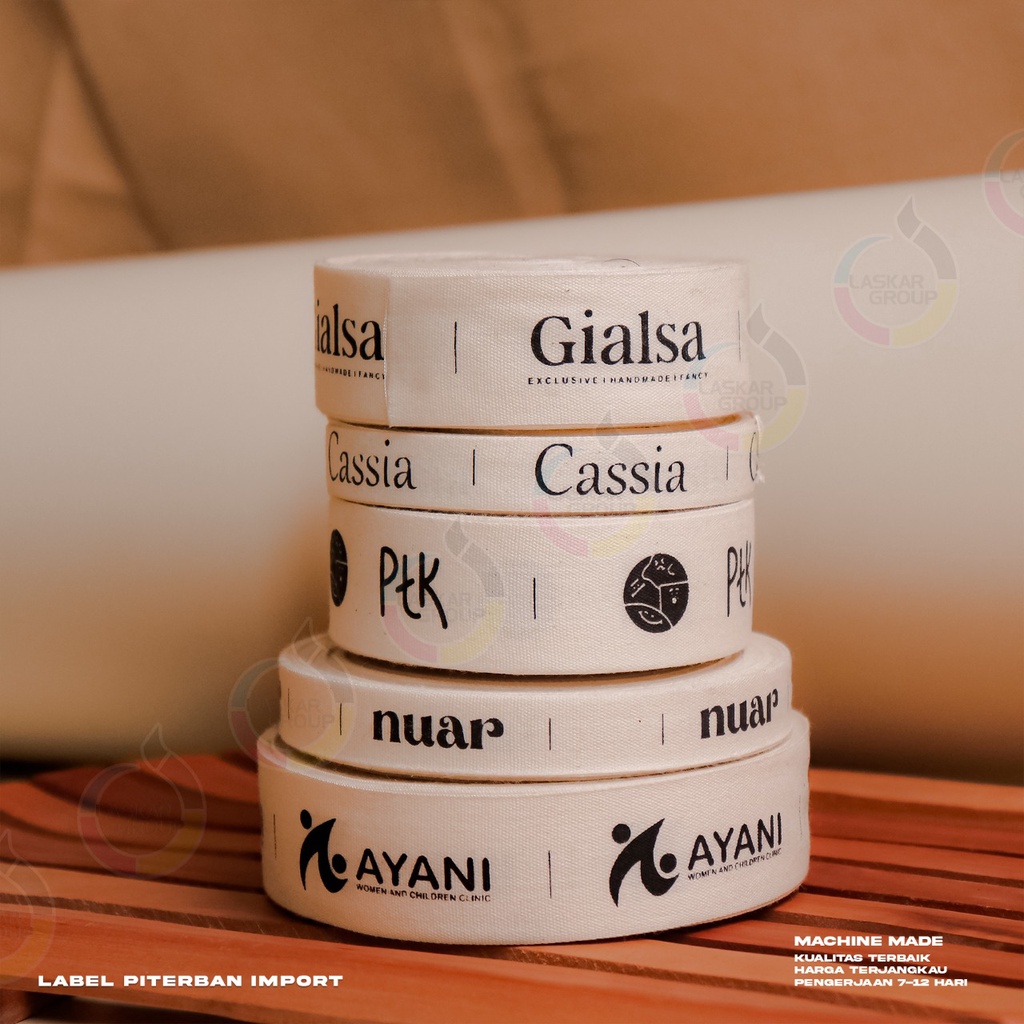 

(Free Design 50m) Label Baju Katun label katun custom label baju katun label hijab