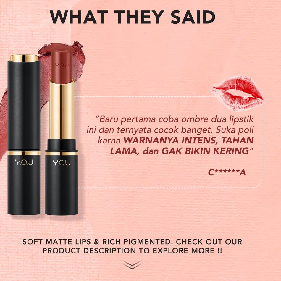 ►®◄ Kosmetik You Basic Collection Supreme Matte Lipstick 3.2g (Long-wear Lip Color & Rich Pigmented)