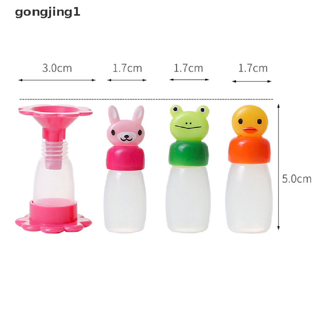 Ggg 4Pcs Botol Saos Bumbu Mini Wadah Mini Lovely Rabbit Frog Duck Bottle ID