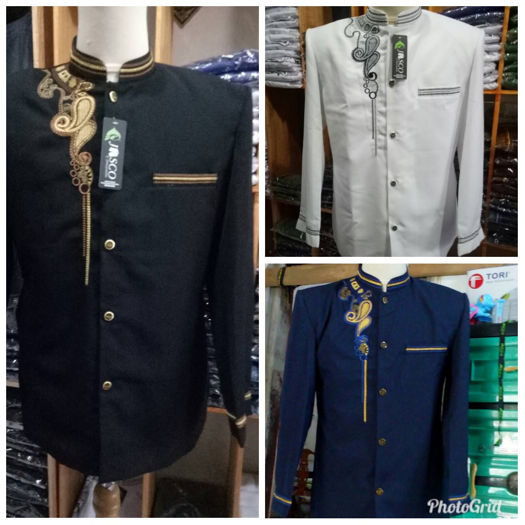 Jasko Bordir Original Jas Koko Pria Motif Keris Wool Novus Brand Jasco Tasik / Baju Koko Pria Modern