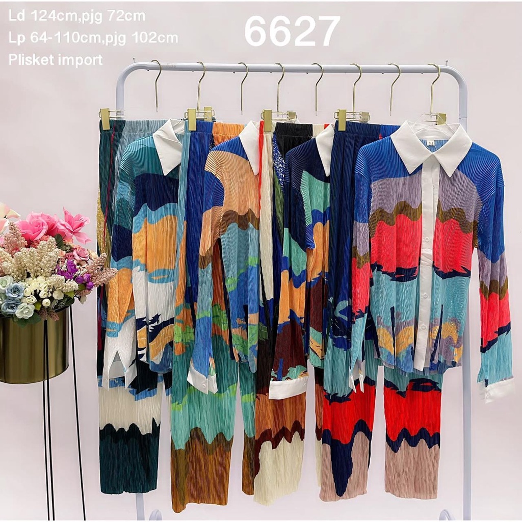 Plisket Import Set Wanita // Pliket Import Bangkok// Setelan Plisket premium