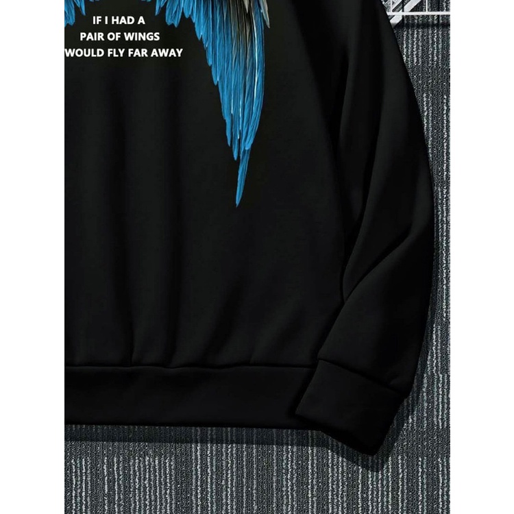 ANGEL WING Sweatshirt Basic II Sweater Crewneck Print DTF II Sz M - XL Anak &amp; Dewasa ( Pria &amp; Wanita )