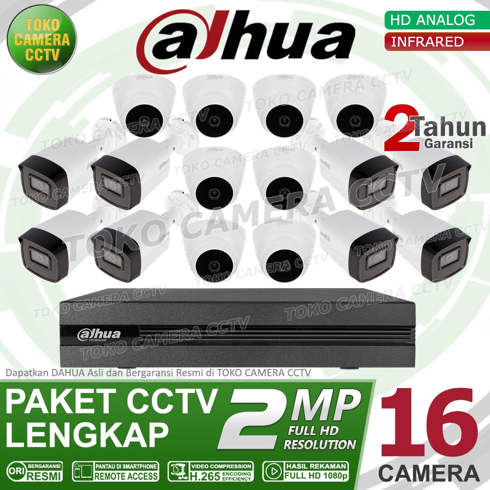 PAKET CCTV DAHUA 2MP 16 CHANNEL