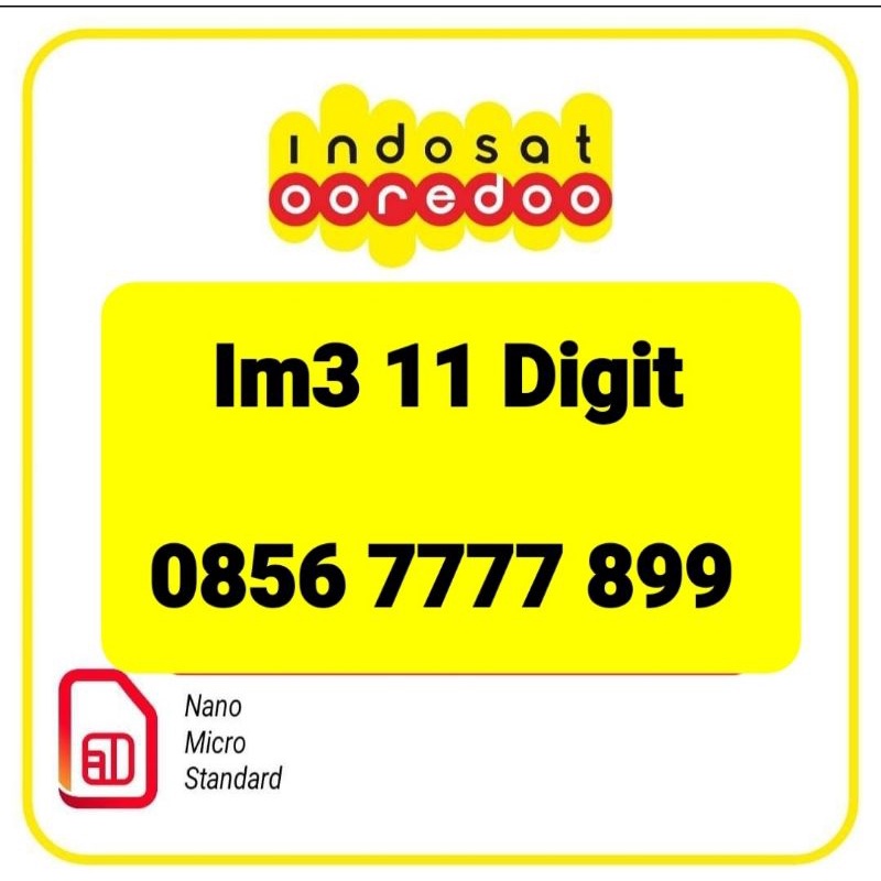 nomor cantik Im3 11 digit angka naik