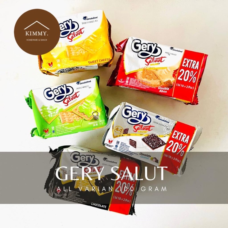 Jual Gery Saluut 110 Gram Gery Salut Keju Gery Malkist Cokelat Gery Salut Green Tea Gery 9447