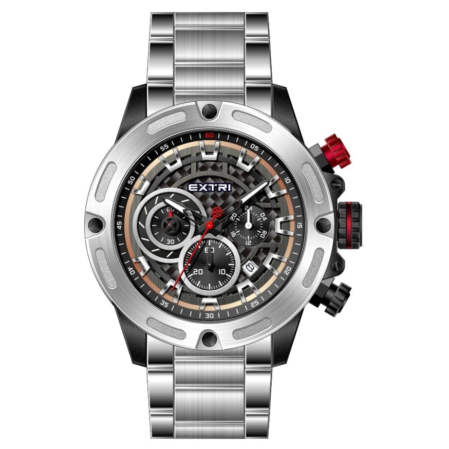 Jam Tangan Pria EXTRI Watch Original X6052 Chronograph Aktif ontainer Box FIFA WORLD CUP 2022 QATAR 974 STADIUM