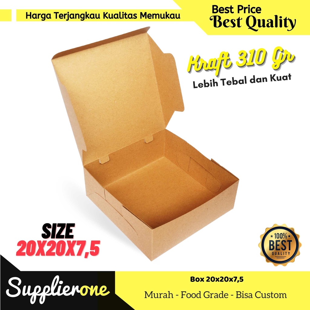 Box Nasi 20x20x7.5 / Box Catering / Lunch Box / Dus Nasi / Dus Catering / Kemasan Ayam Bakar / Kemas