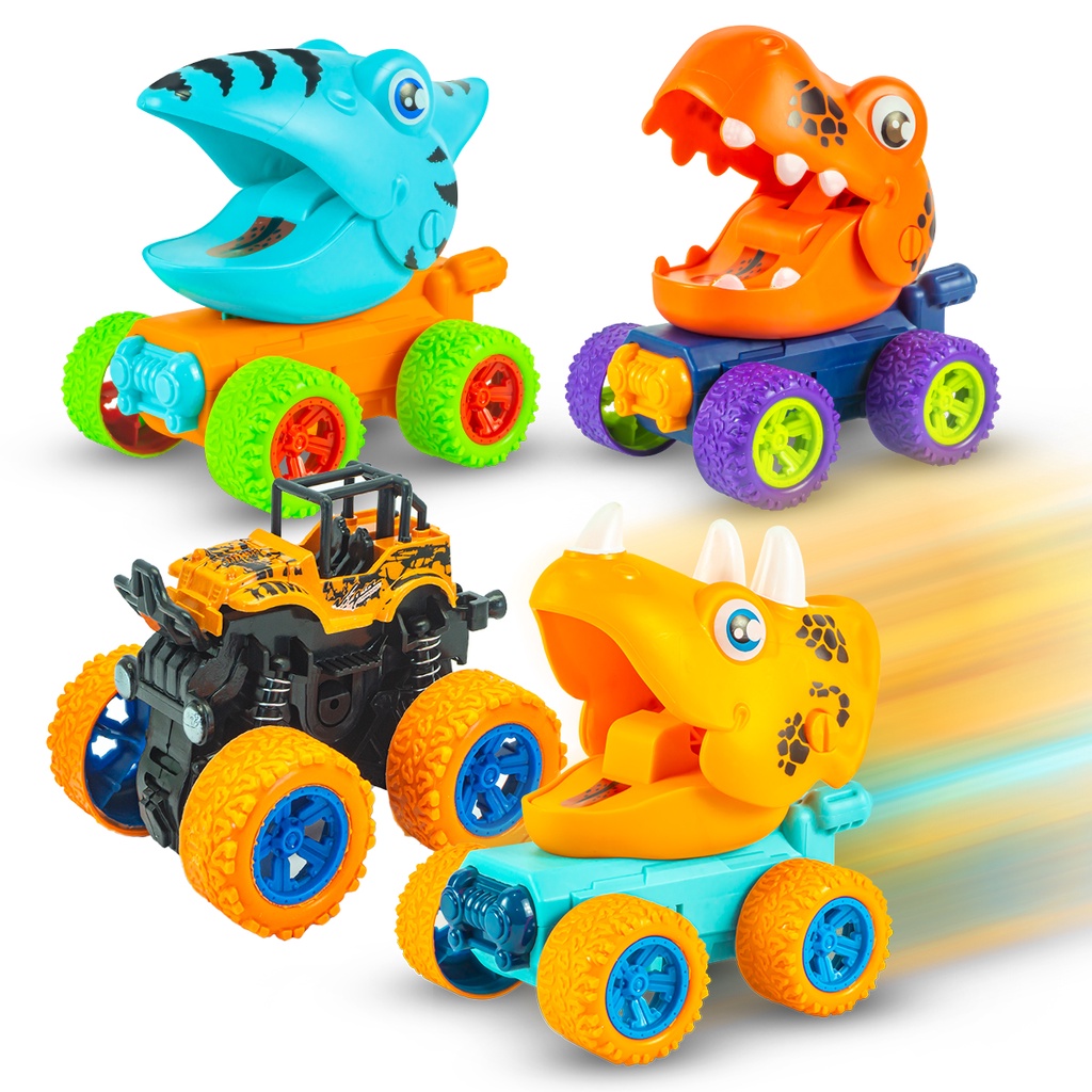 Mainan Anak Mobil Truck Monster Zap Dinosaurus Mainan Mobil Jeep Off Road 4 Drive Inertial Bigfoot