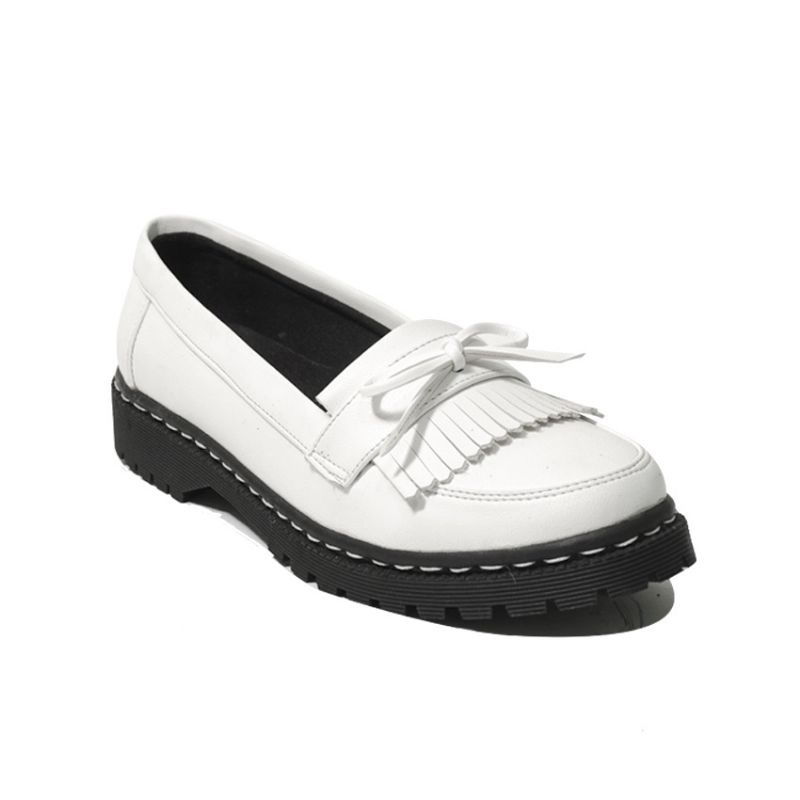 Sepatu Wanita Loafer Penny Slip On Victoria Putih