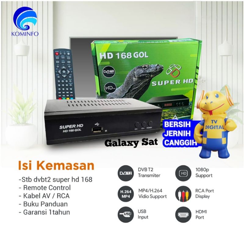 Tersedia Harga GROSIR Set Top Box STB DVB T2 HD TV Digital DVB-T2 STB SUPER HD GOL KOMODO HARIMAU KI