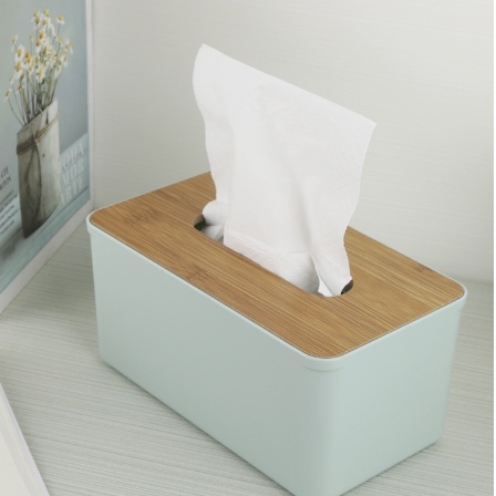 GTE | Kotak Tisu Tissue Box Elegan dengan Tutup Kayu Multifungsi Model / Organizer Meja