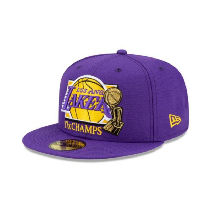 Topi New Era Cap Los Angeles Lakers Champions 2020 59Fifty Fitted Hat Original