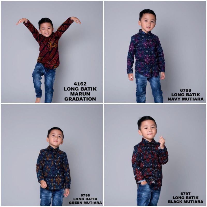 Batik Anak Laki Laki Songket Lengan Panjang Premium batik anak unisex pria lengan panjang