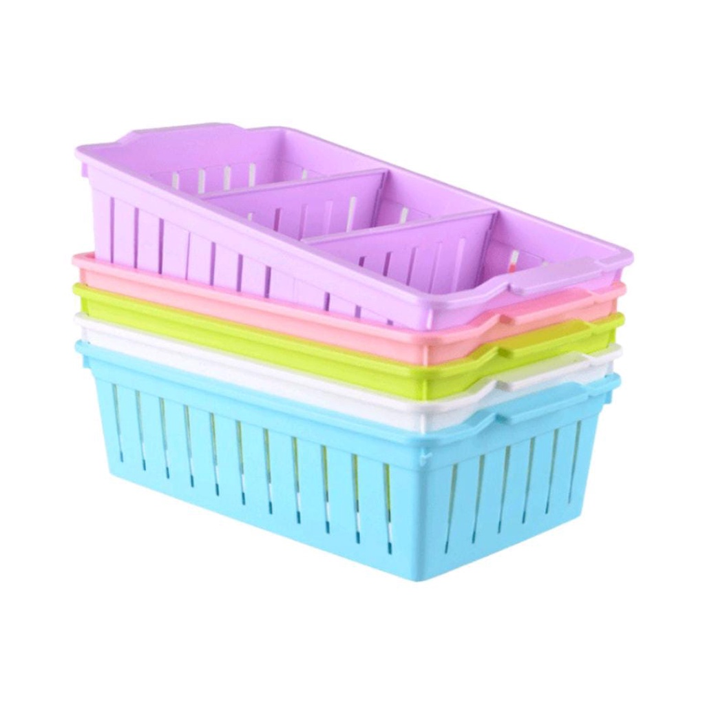 Rak Plastik 3 Sekat Penghemat Tempat - Keranjang Penyimpanan Accesories Multifungsi / Rak Dapur 4 sekat