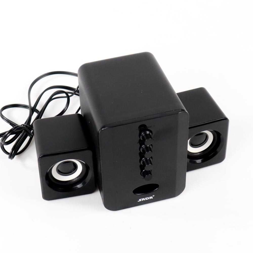 Speaker Stereo 2.1 with Subwoofer &amp; USB Power Dua Pengeras Suara Satelit Stereo Kualitas Jernih Desain Modern