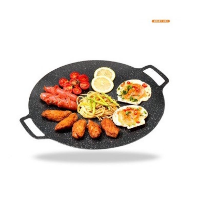 wajan datar anti lengket 38cm bbq grill pan wajan martabak telor wajan kebab