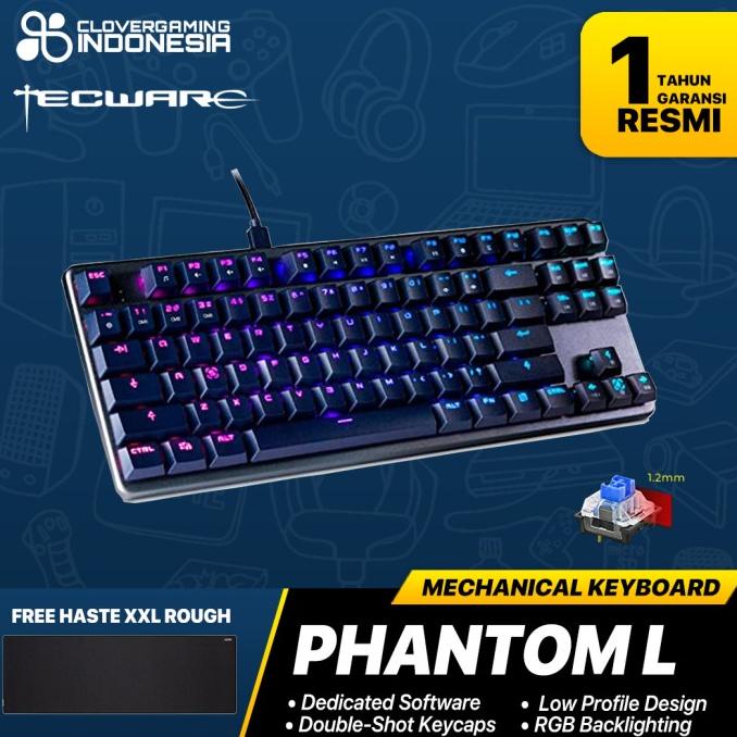 Tecware Phantom L 87 RGB Low Profile - Mechanical Gaming Keyboard