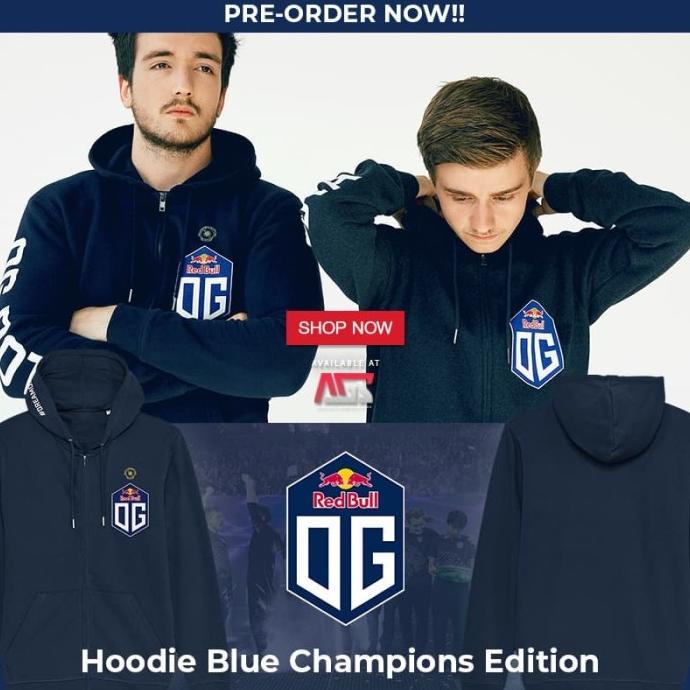 HARGA SPESIAL Jaket Team OG TI Champions Dark Blue - Dota2 Gaming Gamers Esports