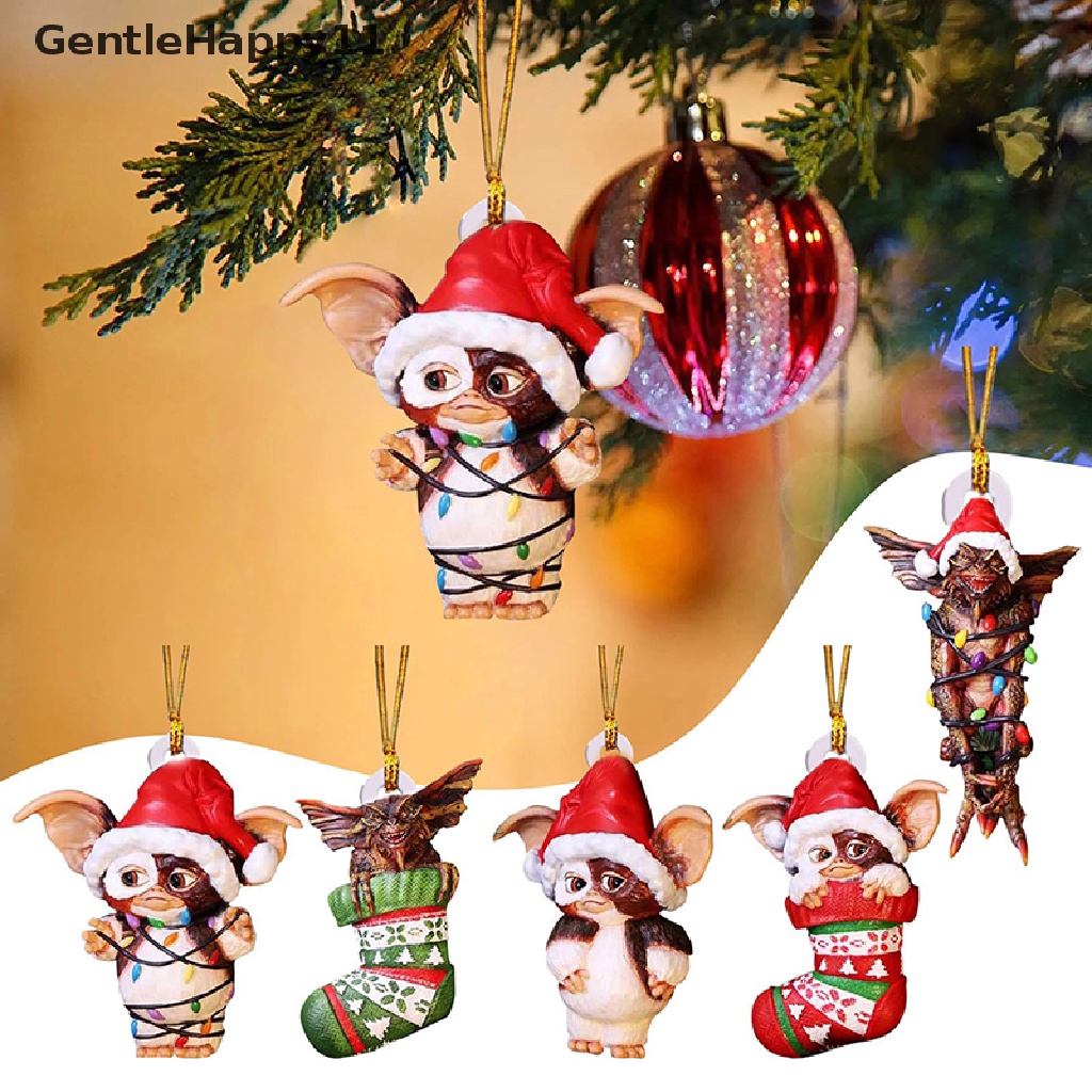 GentleHappy Gremlins Gizmo Santa Hat Hanging Christmas Figurine Christmas Tree Decoration id