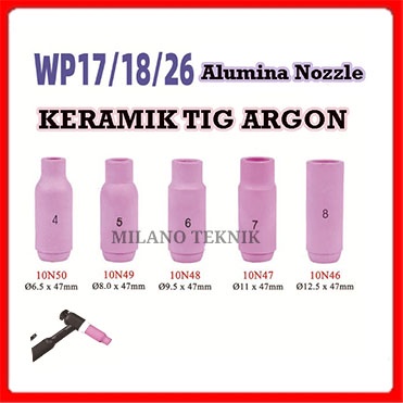 Keramik Argon Nozzle Alumina Nozzel stang las argon