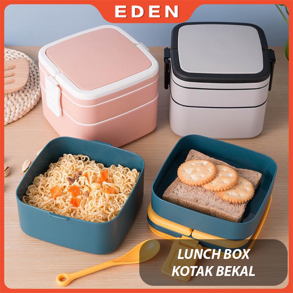 Lunch Box kotak Makan Kotak Bekal Single/Double-Layer / Kotak Makan Siang / Kotak Makan Anak Dan Dewasa