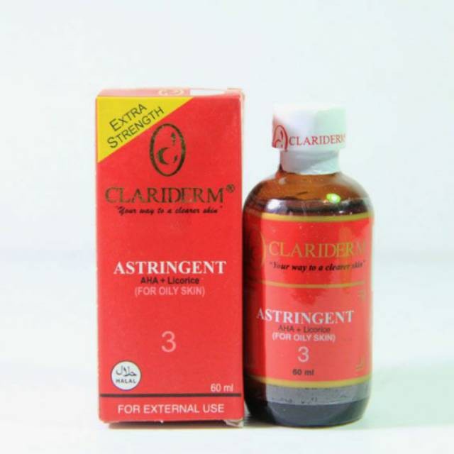 Toner Clariderm Astringent Alkohol No 3 ORIGINAL - 60 ml