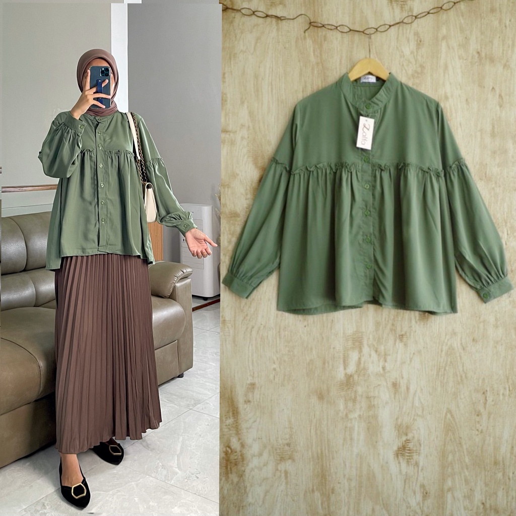 AMIRA BLOUSE by ZALFA OUTFIT / blouse polos / blouse wanita murah