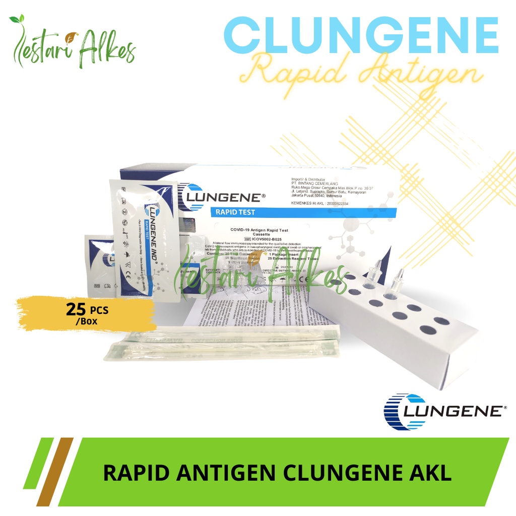 Rapid antigen clungene biru AKL isi 25 original