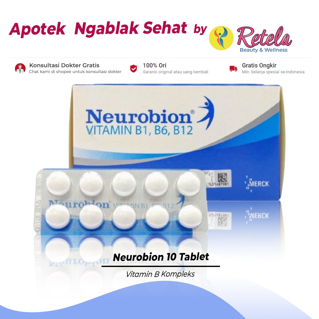 Neurobion 10 Tablet (Putih) / Vitamin B Komplek / Vitamin B / Vitamin Neurotropik