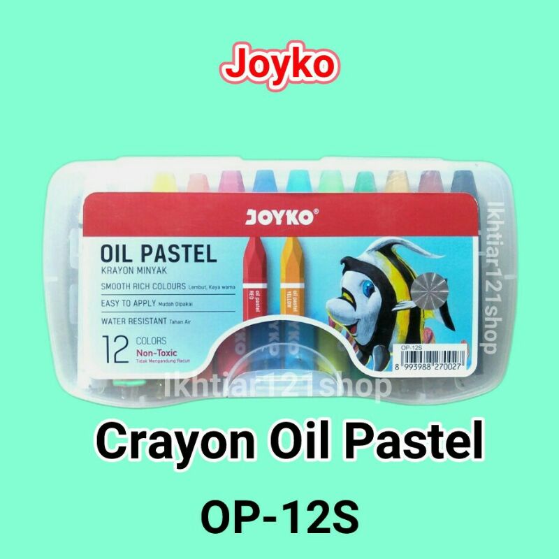 

Crayon Oil Pastel Set/Krayon Minyak Joyko-Titi isi 12 Warna Berkualitas