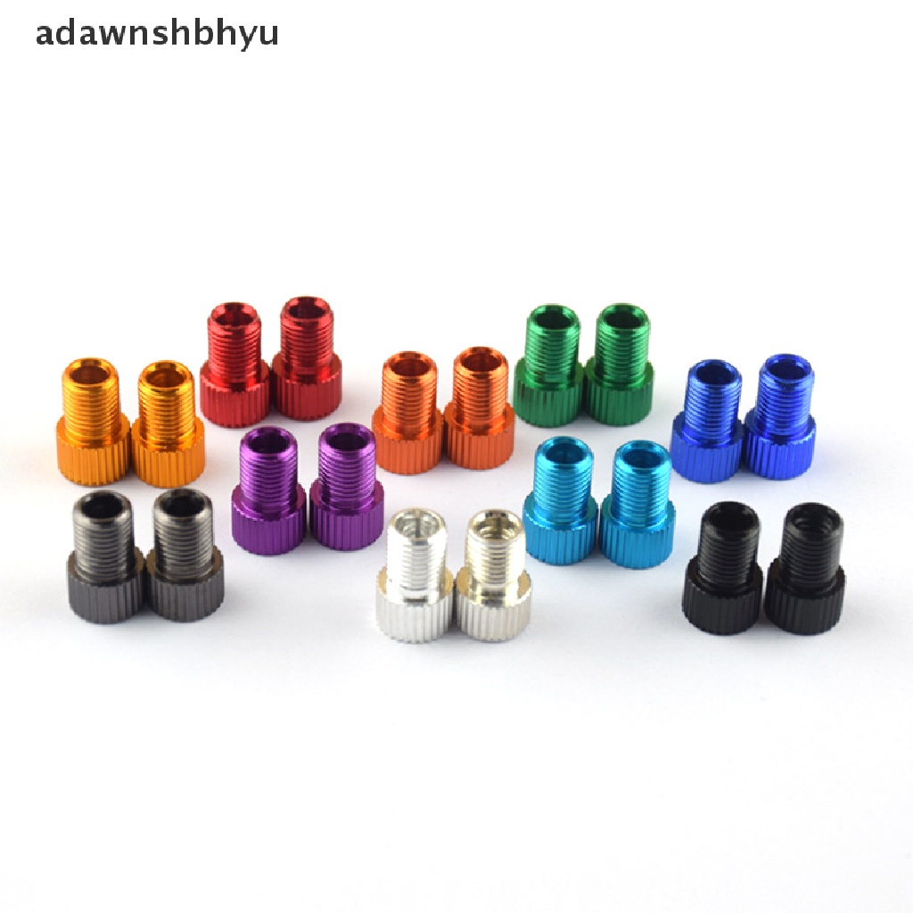 Adawnshbhyu 6pc Klep Sepeda Sepeda Alumunium PRESTA to SCHRADER Converter Car Valve Adapter ID