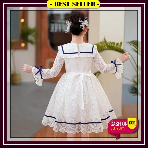 Xp Dress Anak Cewek Ala Korea Gaun Pesta Fashion Impor Ulang Tahun Umur 4 Sampai 9 Besar Sleek Baju 