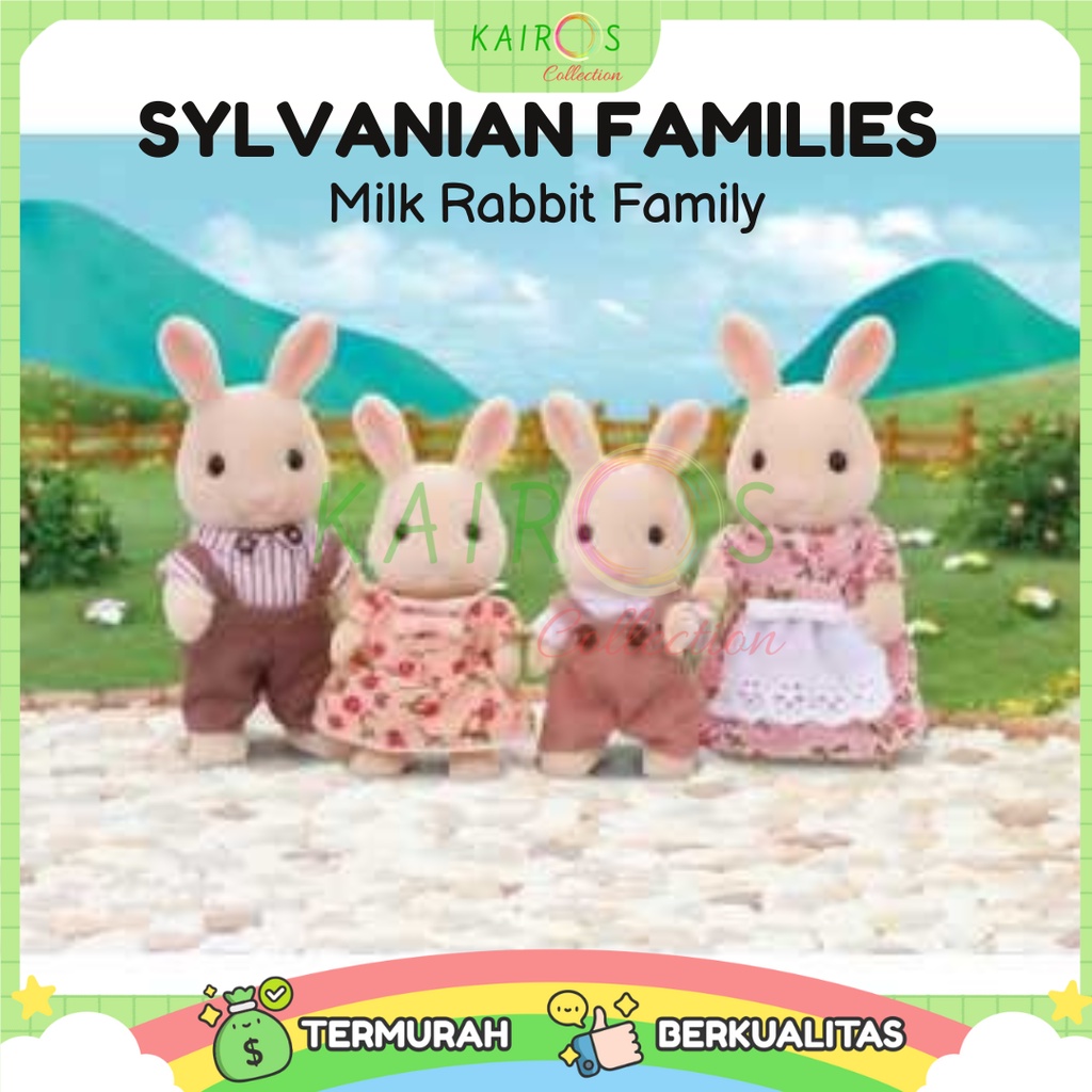 Sylvanian Families Milk Rabbit Family