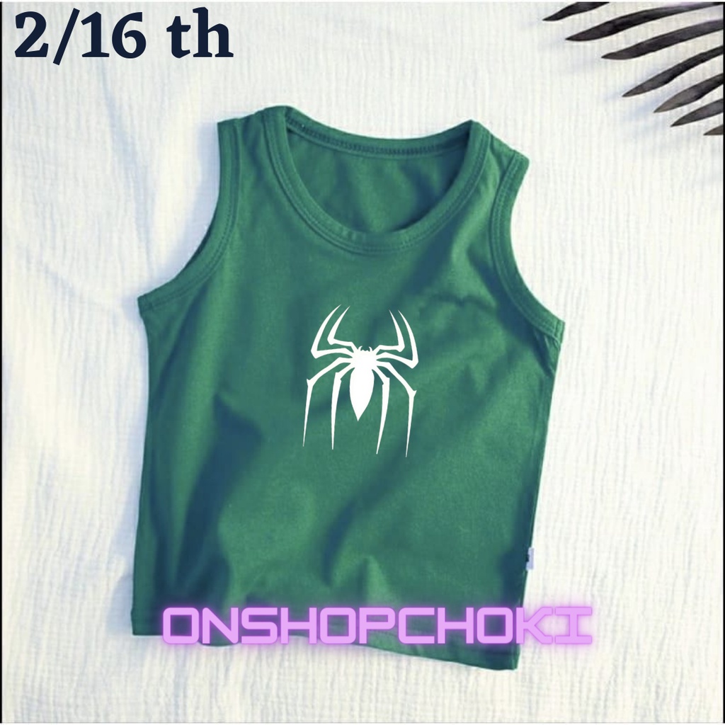 Singlet Anak LOGO &lt;spridermen&gt; Unisex Ideal Usia 2-16th Singlet Anak Anak Pakaian Anak Unisex