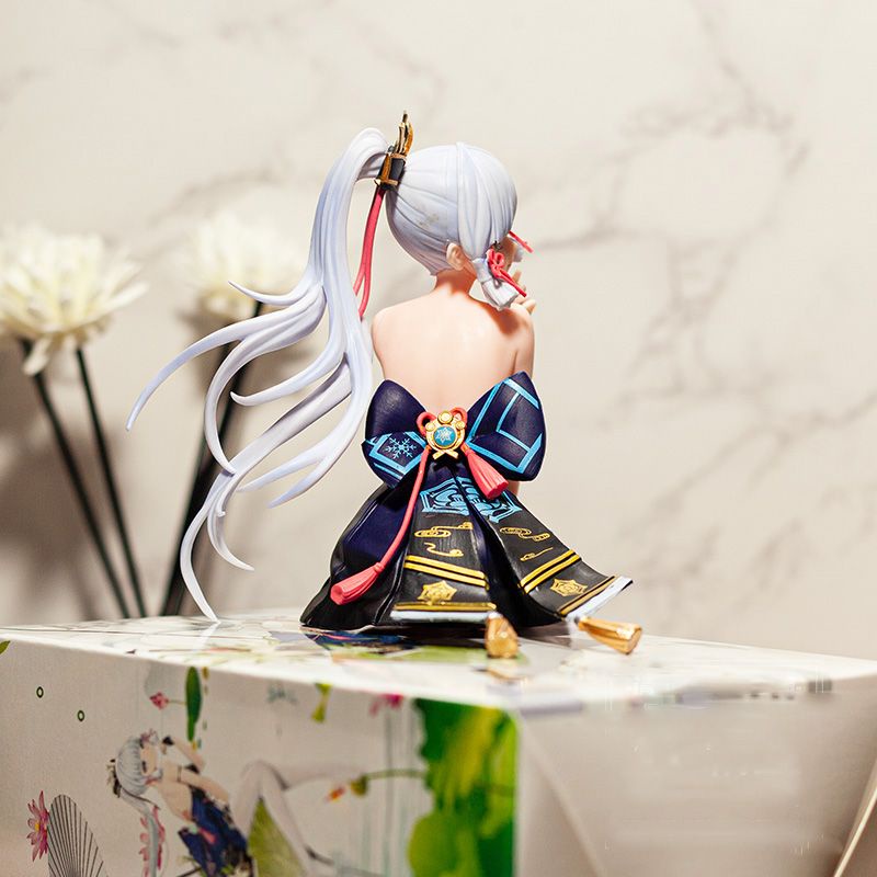 Genshin Impact Figure Goddess Kamisato Ayaka Game Dua Dimensi 20cm Action Figure Kipas Model Koleksi