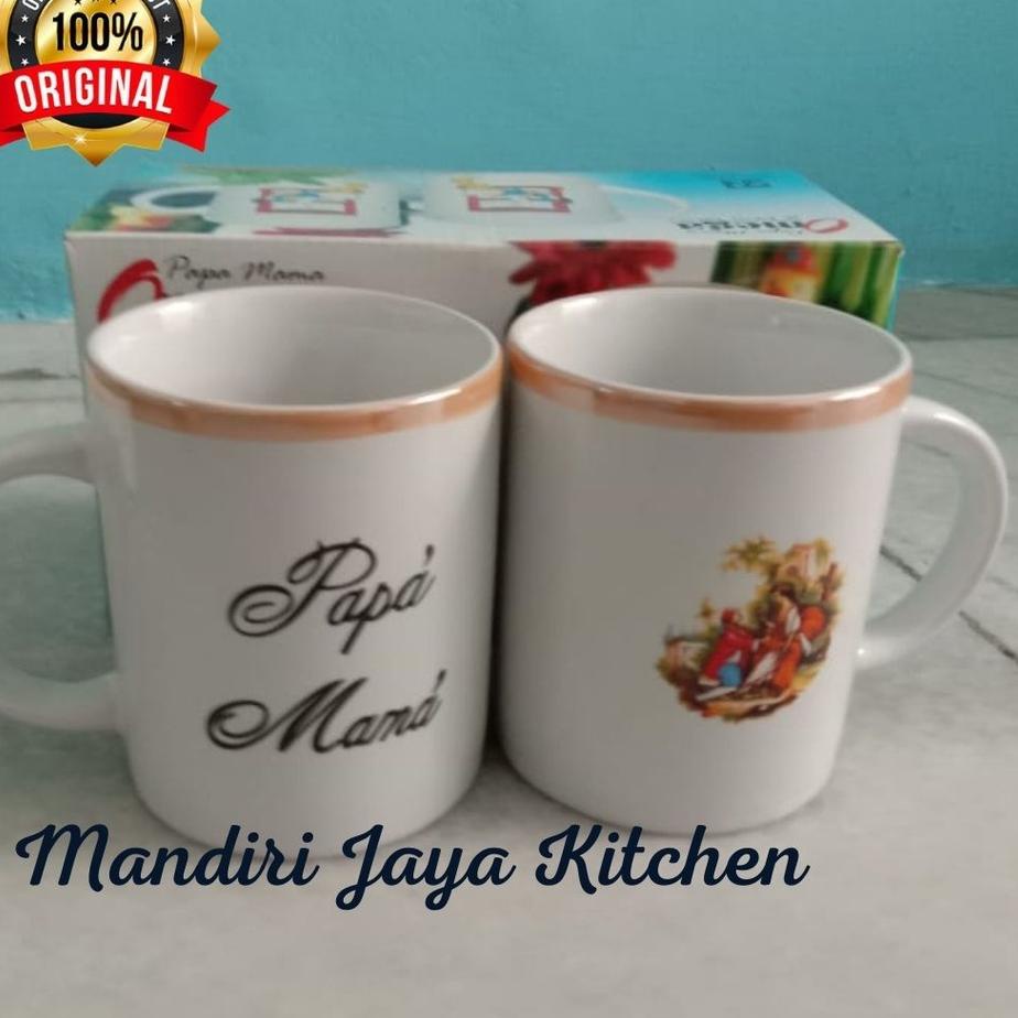Terbaik.. Gelas Papa Mama 2pcs/Mug Couple Papa Mama/Cangkir Papa Mama