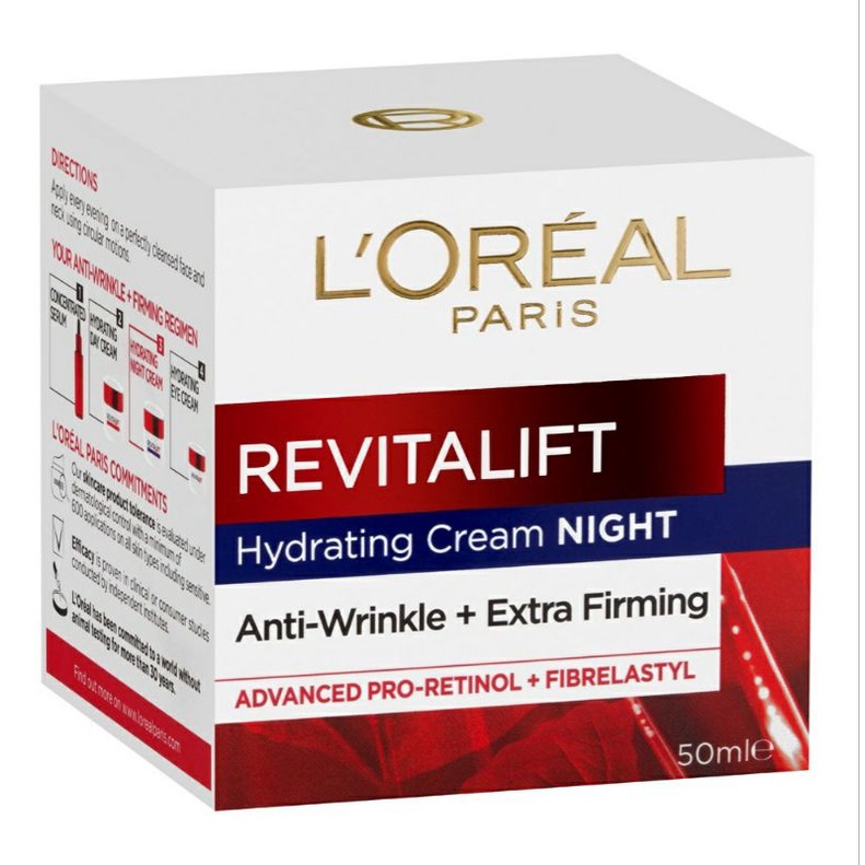 L'Oreal paris REVITALIFT DAY cream/night cream 50ml  loral aura perfect clinical SPF19 +++ ,LOREAL revitalift  crystal GEL CREAM 50ML