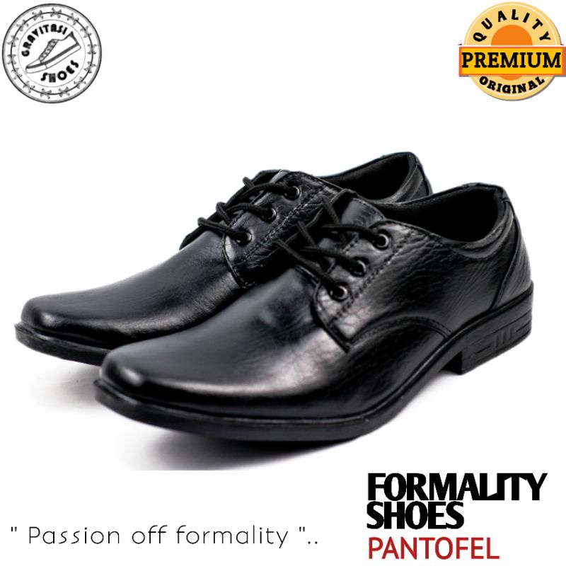 Sepatu pantofel pria kulit asli original import