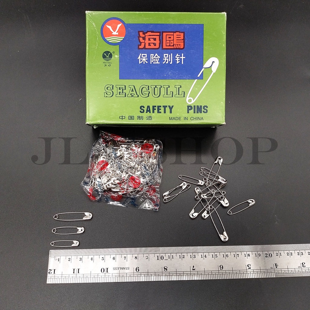 Peniti seagull stainless steel (1 renteng ada 3 ukuran)