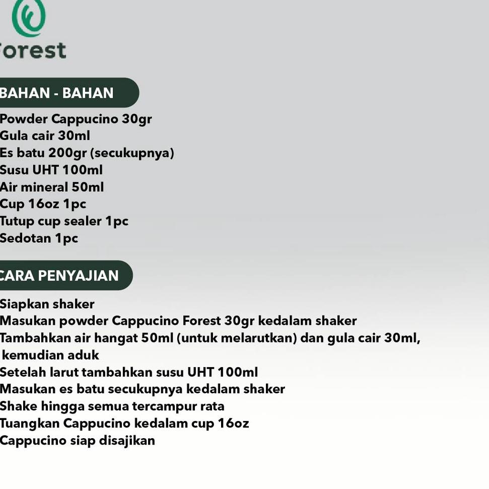 

Saatnya Promo CAPPUCCINO Bubuk Minuman Powder - FOREST Bubble Drink .,,.,.,