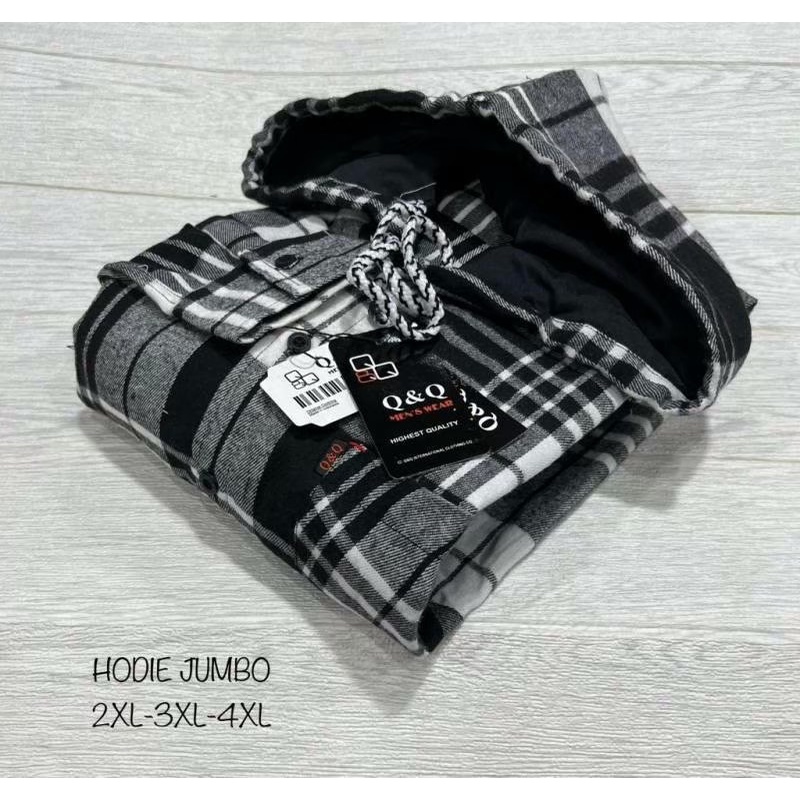 (BISA COD)TERBARU KAMEJA FLANNEL HOODIE ORIGINAL [PREMIUM QUALIY] XL XXL XXXL