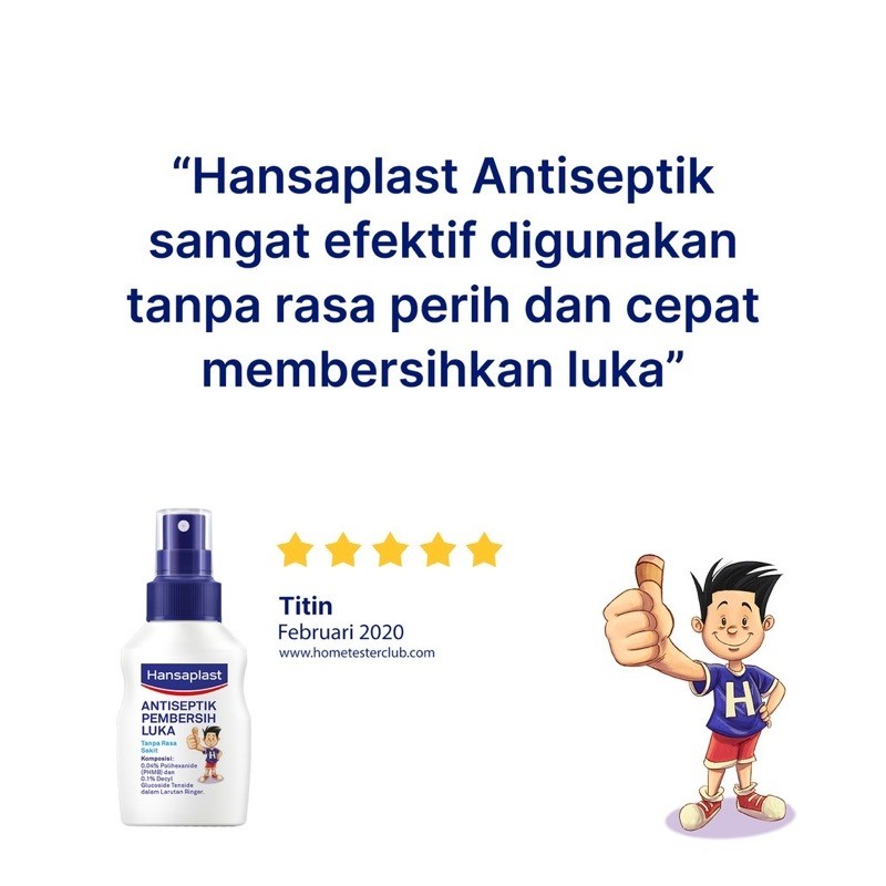 Hansaplast Wound Spray Antiseptic - Pembersih Luka Tanpa Rasa Perih/Hansaplast Antiseptik Spray 50ml