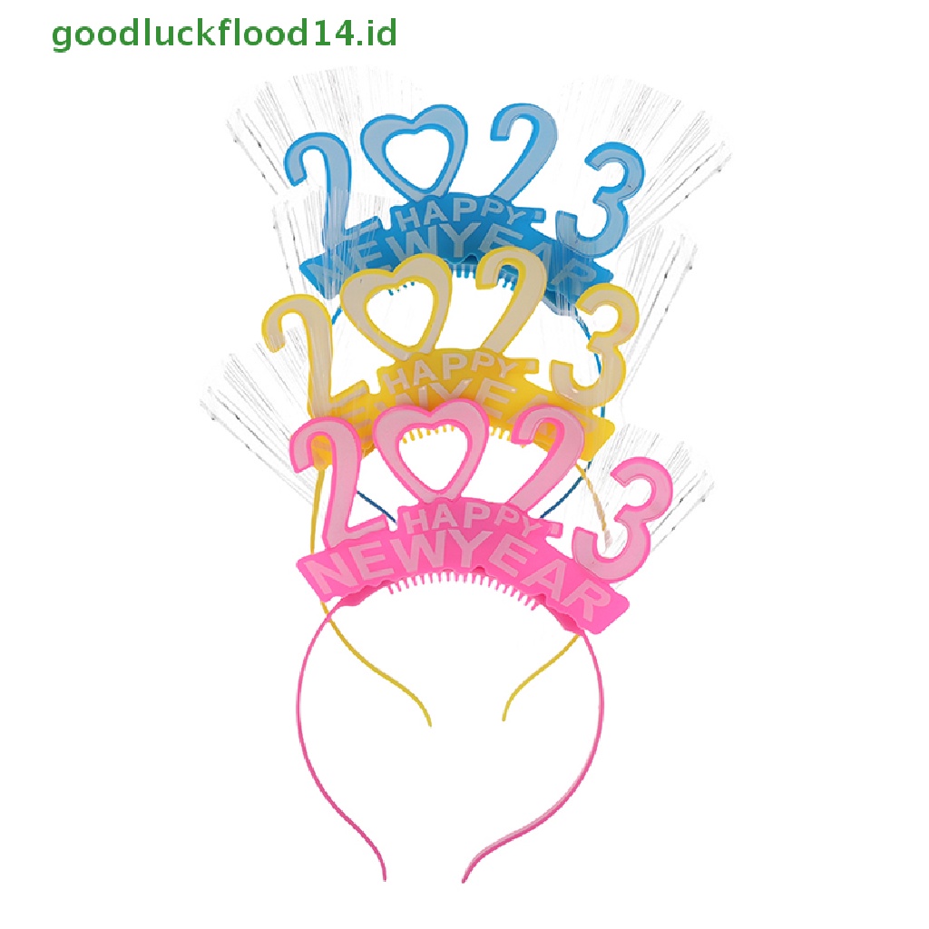 [GOOGFOUR] 2023ikat Kepala Happy New Year Glowing Hiasan Kepala Tahun Baru Anak Props Gift [TOP]