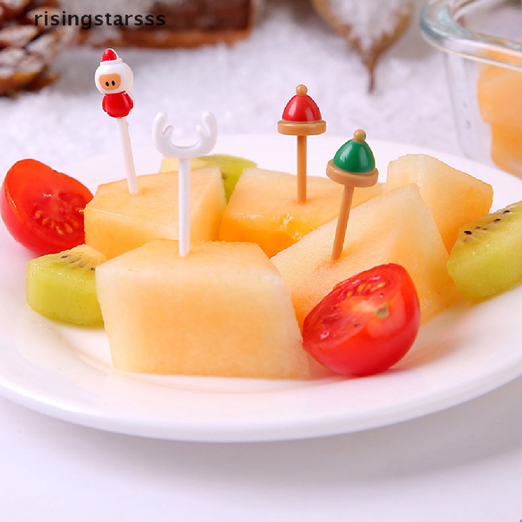 Rsid Span-new Garpu Buah Plastik Mini Kartun Anak Snack Kue Dessert Picks Untuk Bento Jelly